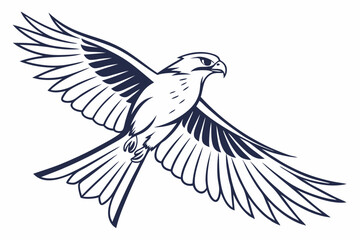 Fototapeta premium Elegant Falcon Silhouette Clean And Modern For Logos