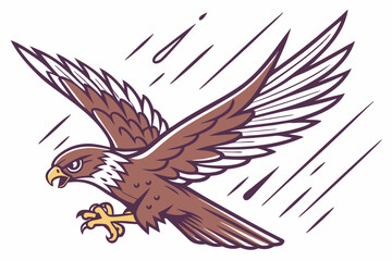 Fototapeta premium Falcon In Mid Dive Claws Extended Dynamic Pose