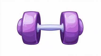 Purple dumbbell fitness exercise weightlifting gym