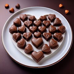 Herzförmige Pralinen zum Muttertag