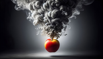 Apple Rising from Smoke Tornado