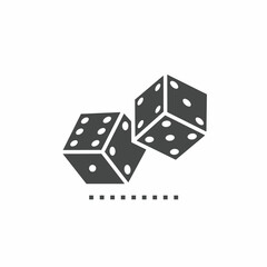 Vector. Dice symbol. Icon symbol design template.