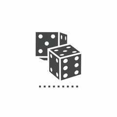Vector. Dice symbol. Icon symbol design template.