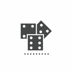 Vector. Dice symbol. Icon symbol design template.