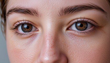Fototapeta premium Close-up of a person's face with detailed features.