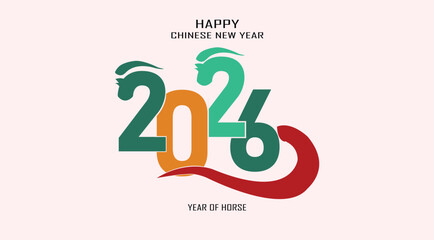 Happy Chinese New Year of Horse, 2026 greeting cards set. Festive lunar holiday postcard designs with eastern oriental zodiac symbol. Flat vector illustrations 