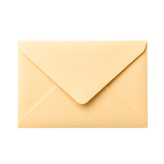 Beige envelope isolated on transparent background