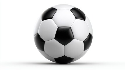 Fototapeta premium Dynamic soccer ball on white, a striking image for sports and athletics classic