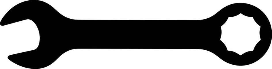 Wrench vector black silhouette cricut print design