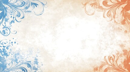 Vintage Floral Watercolor Background.