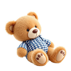 Teddy Bear in Pajamas, isolated on transparent background.