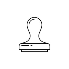 Stamp icon for office supplies and bureaucratic design concepts