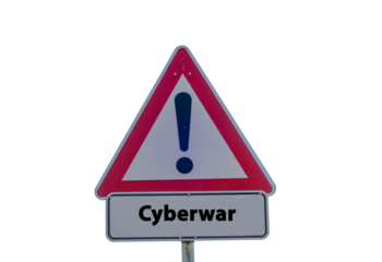 Sign Cyberwar cutted out