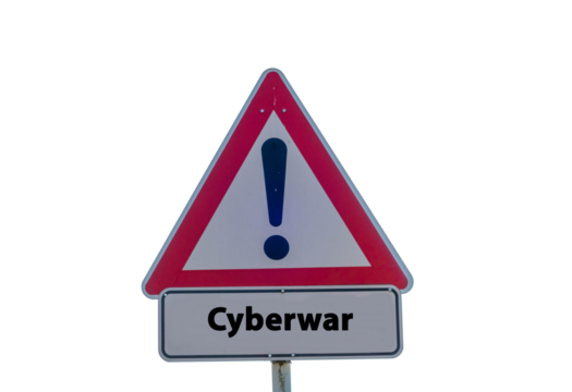 Sign Cyberwar cutted out