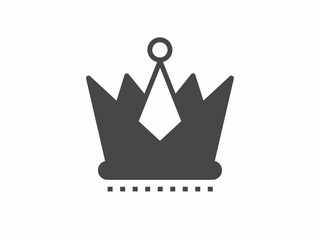 Vector icon template. Black and white crown icon design. Stock vector template.