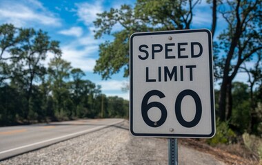 Speed Limit 60 mph Traffic Sign