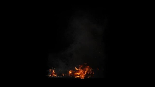 Apache helicopter burning on transparent background 
3d rendering with alpha channel of fire simulation (the background is transparent)
