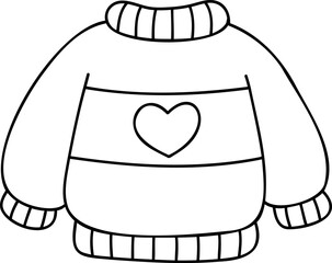 Cozy sweater with heart design, perfect for chilly days and expressing warmth