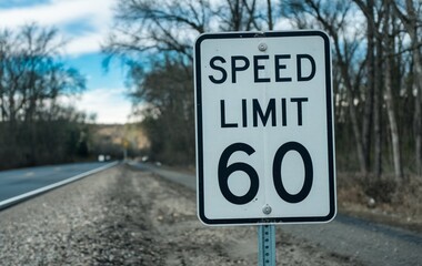 Speed Limit 60 mph Traffic Sign