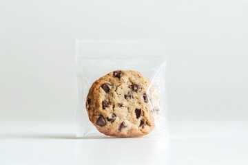 cookie in a plastic bag against