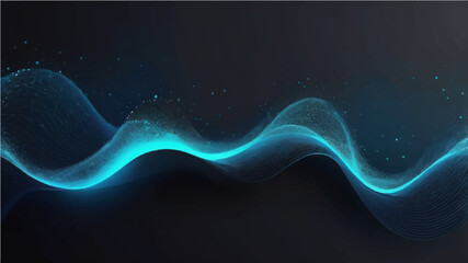 Abstract digital wave of particles. Futuristic point wave. Technology background vector. Vector illustration