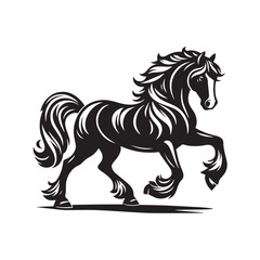 Fototapeta premium horse, animal, vector, illustration, cartoon, pony, stallion