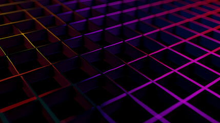 Minimalist waveform grid in slate-teal, data visualization template. Generative AI