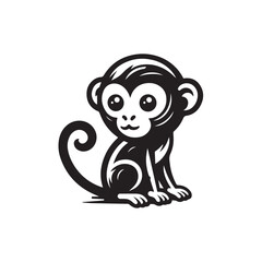 Obraz premium a black monkey 