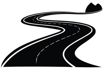 asphalt road vector illustration