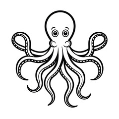 octopus and fish vector