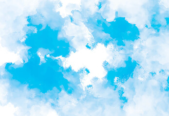 Beautiful of blue sky with white cloud for texture background. Close up view of cloud in blue sky.