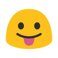 Face with tongue emoji illustration, clipart, isolated on white background