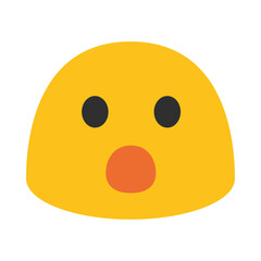 Surprised face emoji illustration, clipart, isolated on white background