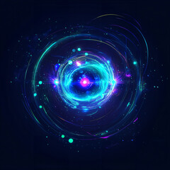 The luminous line effect against a black background