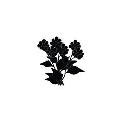 Flower black silhouette
