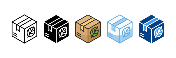 Eco Friendly Packaging Icon Set Multiple Style Collection