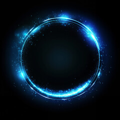 Fototapeta premium The luminous line effect against a black background