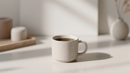 mockup design for a cup of coffee