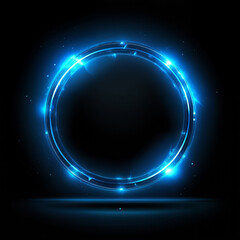 Obraz premium The luminous line effect against a black background