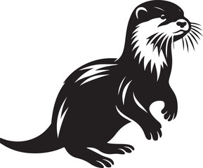 Otter Animal Silhouette Vector Illustration