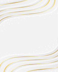 Luxury white and gold abstract background with soft light and shadow. Elegant overlap geometric design. vector illustration.