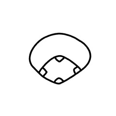 A simple baseball field in doodle style