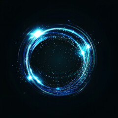 The luminous line effect against a black background