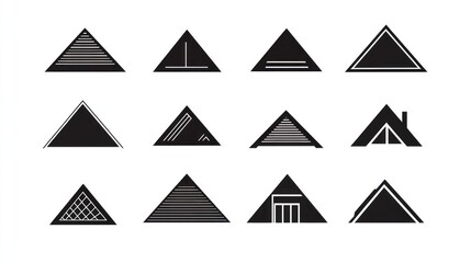 Geometric triangle roof designs; architecture ideas