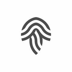 vector logo image of leaves various patterns