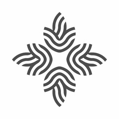 vector logo image of leaves various patterns