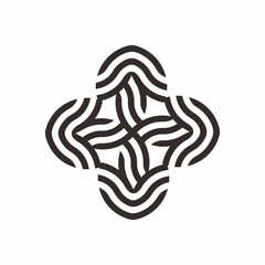 vector logo image of leaves various patterns