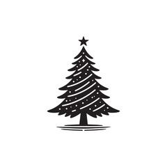 Obraz premium christmas tree vector illustration