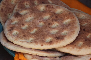 Traditional Moroccan Bread, Homemade Amazigh Bread