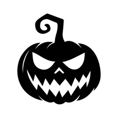 Scary Halloween pumpkin silhouette 4